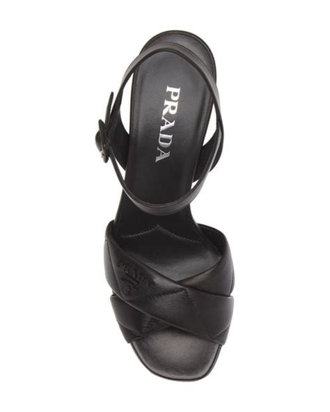 prada velvet sandal|prada diagram platform sandal.